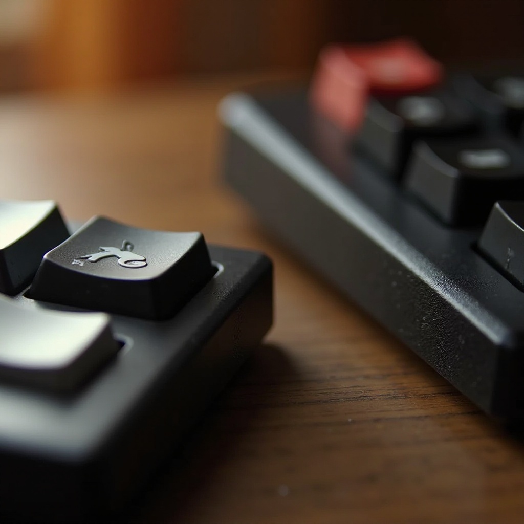 teclado borboleta vs normal