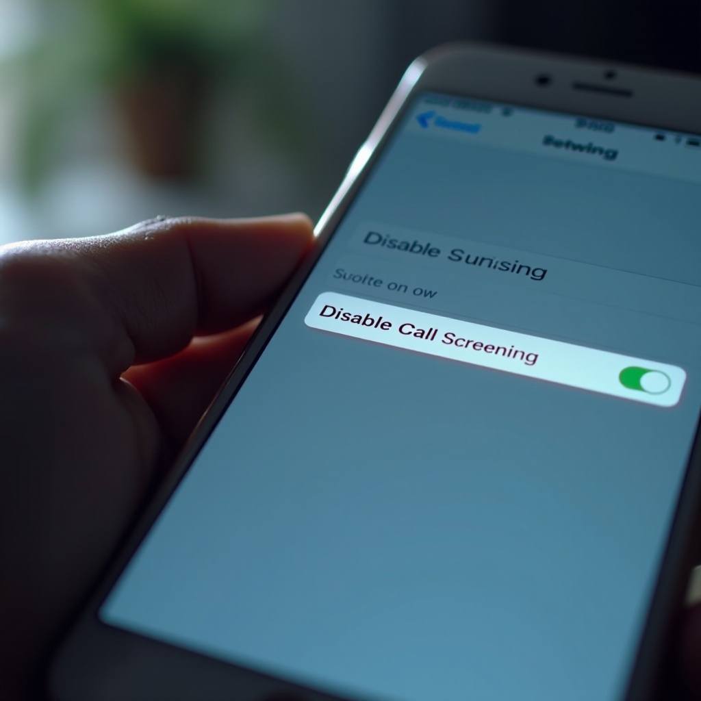como desativar a triagem de chamadas