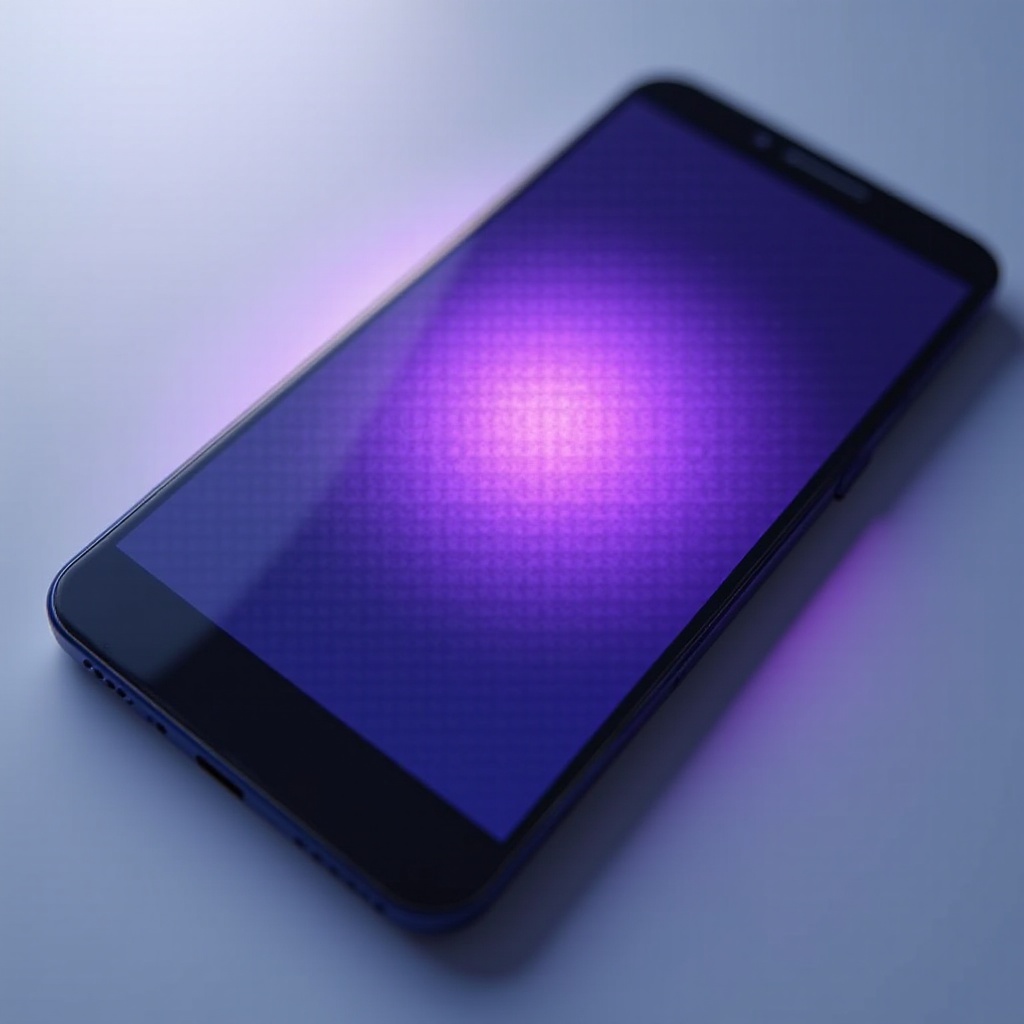 vết tím trên màn hình điện thoại