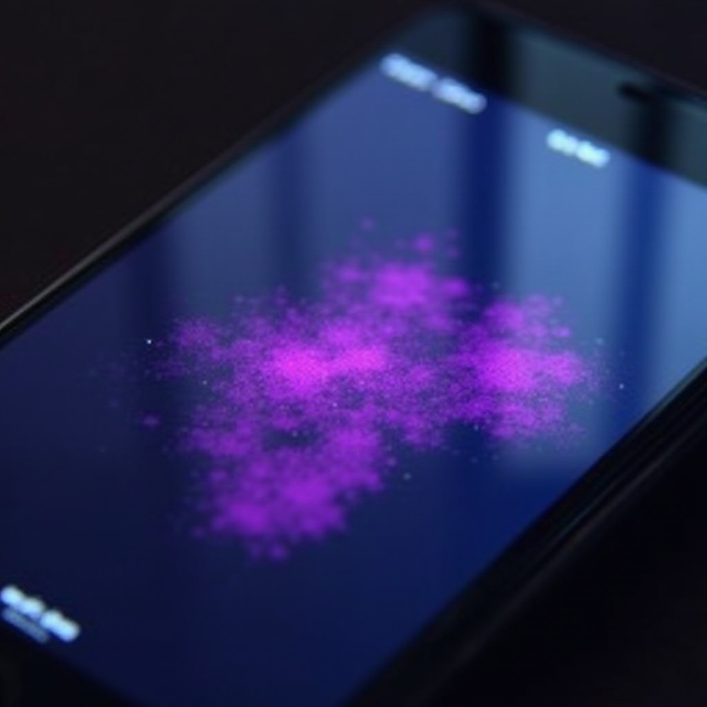 vết tím trên màn hình điện thoại