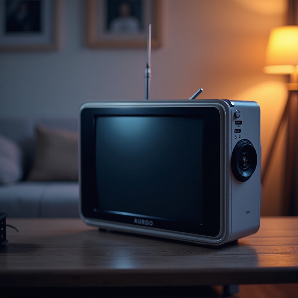 tv portabel kecil dengan antena