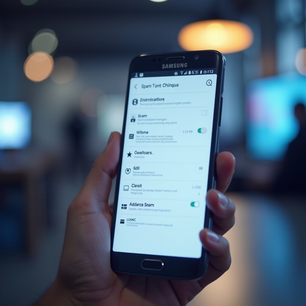 como parar mensagens de texto spam no samsung